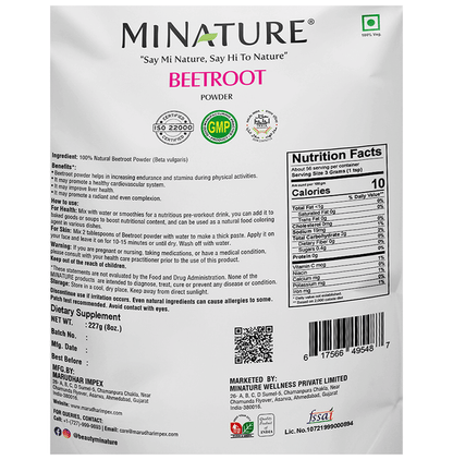 Minature Beetroot Spray Dried Powder
