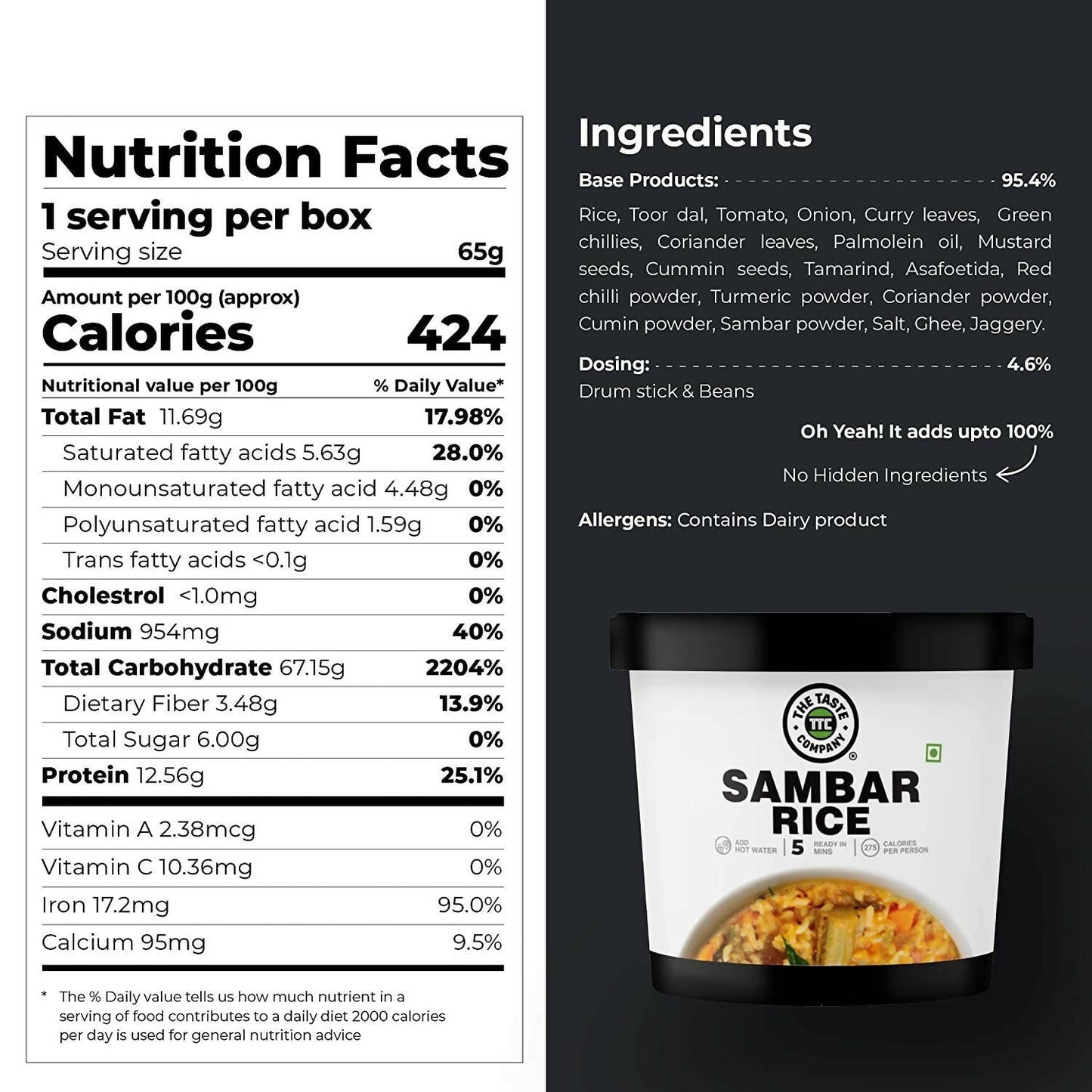 The Taste Company Sambar Rice - Distacart