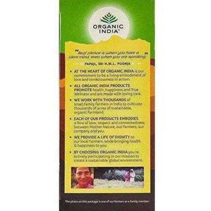 Organic India Tulsi Green Tea Lemon Ginger 25 Tea Bags - Distacart