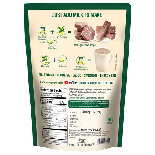 Indira's Ragi Huri Hittu - Distacart