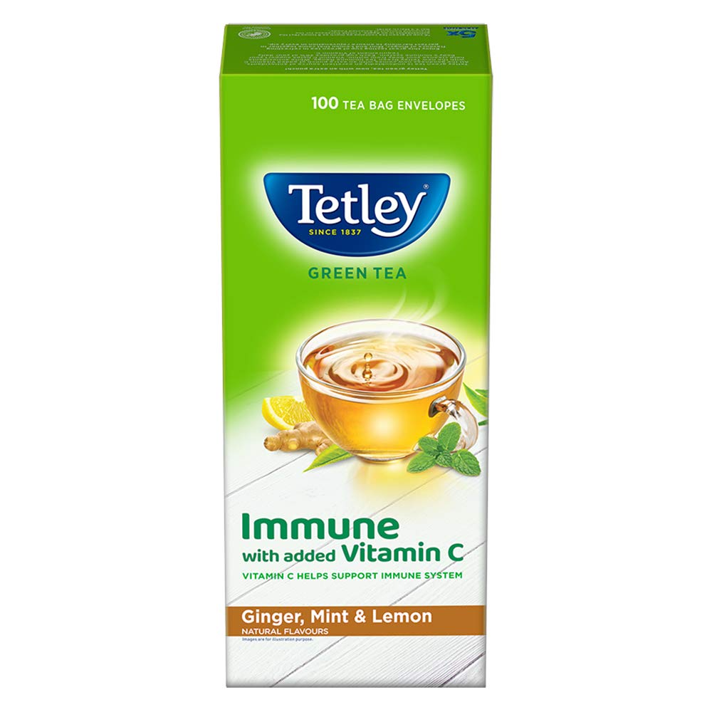 Tetley Green Tea Ginger, Mint and Lemon Tea Bags