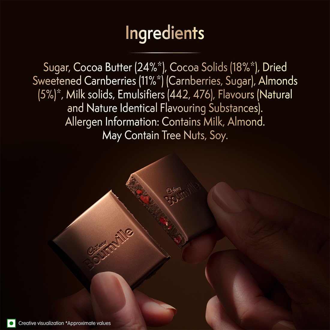 Cadbury Bournville Cranberry Dark Chocolate Bar - Distacart