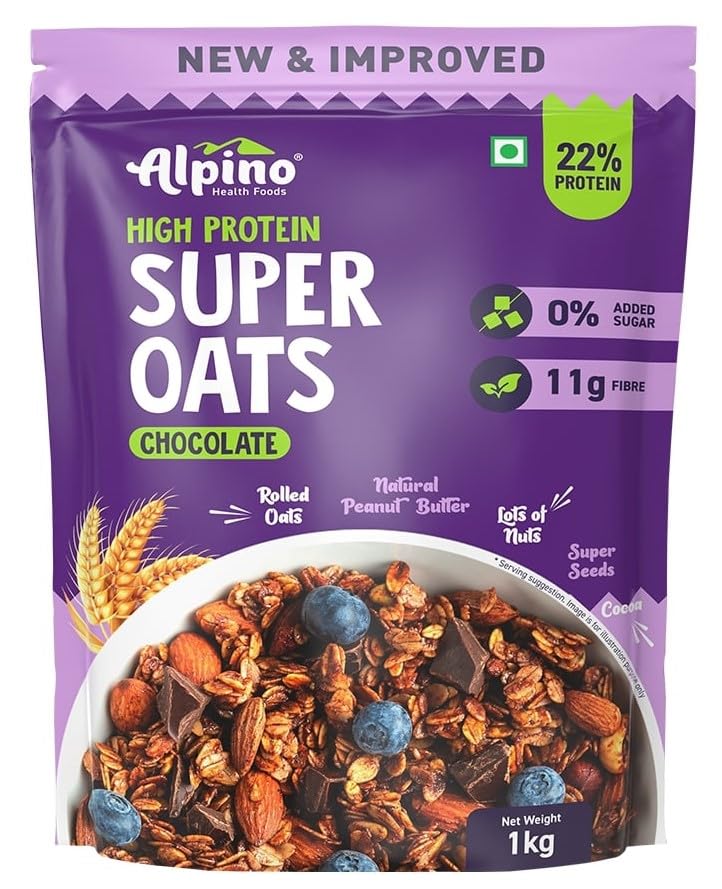 Alpino High Protein Super Rolled Oats Chocolate - Distacart