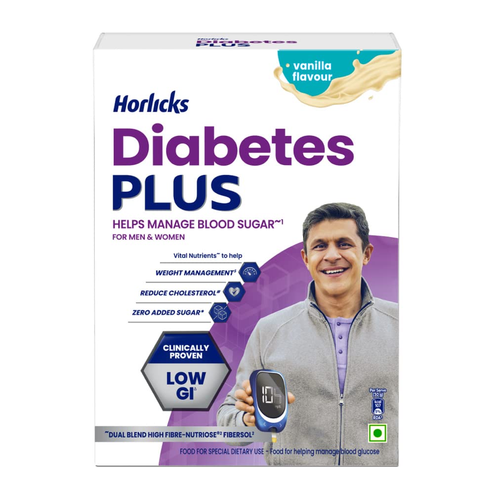 Horlicks Diabetes Plus - Sugar Free Protein Powder, Diabetic Nutrition Drink