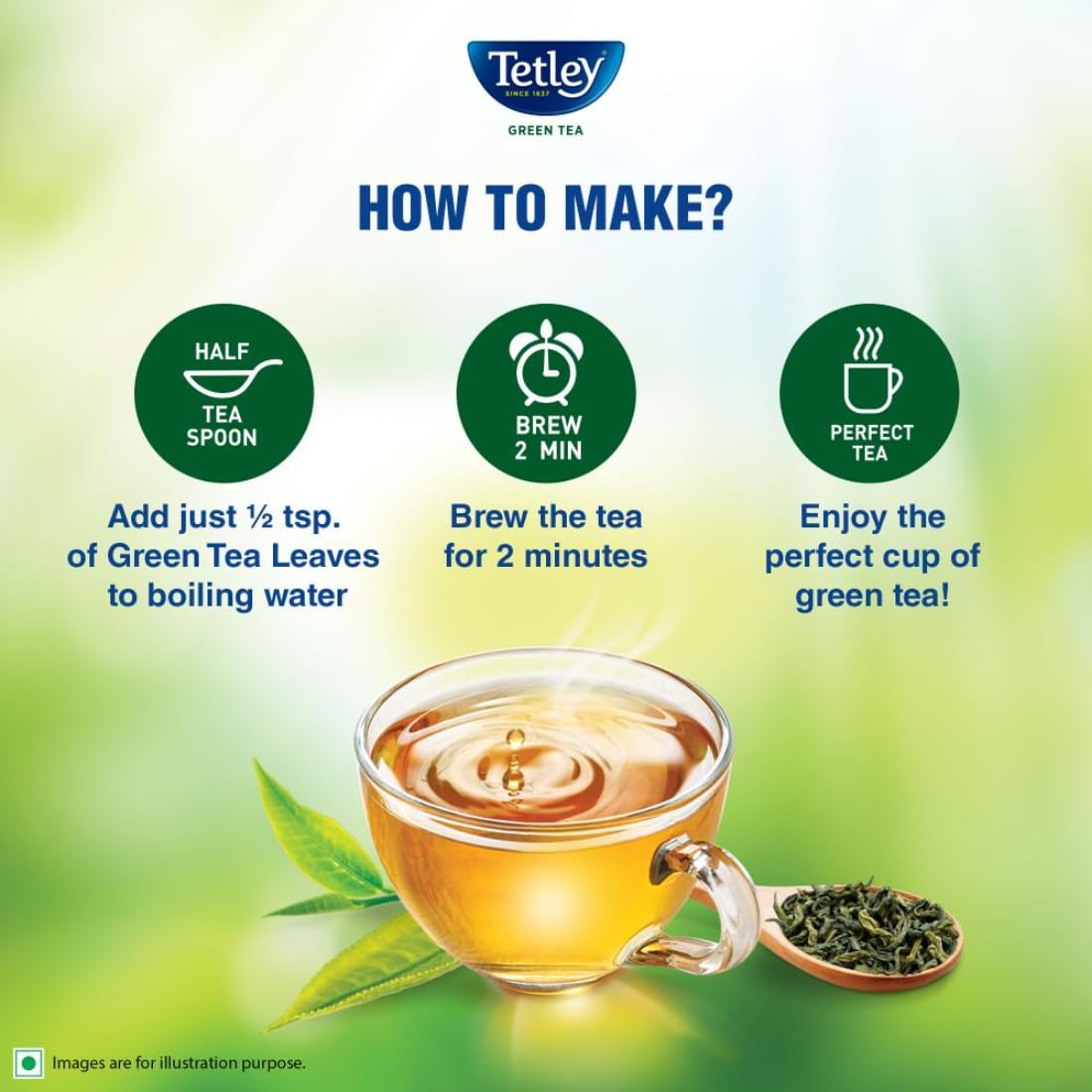 Tetley Long Leaf Green Tea - Distacart