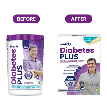 Horlicks Diabetes Plus - Sugar Free Protein Powder, Diabetic Nutrition Drink