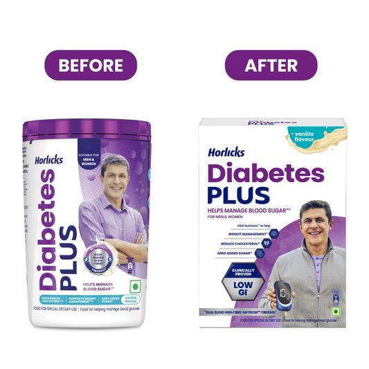 Horlicks Diabetes Plus - Sugar Free Protein Powder, Diabetic Nutrition Drink