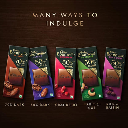 Cadbury Bournville Cranberry Dark Chocolate Bar - Distacart