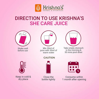 Krishna's Herbal & Ayurveda She Care Juice for Women Wellness