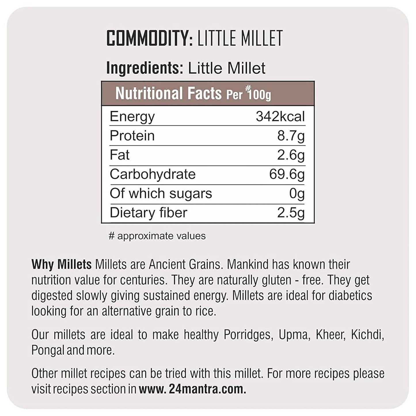 24 Mantra Organic Little Millet - diocart