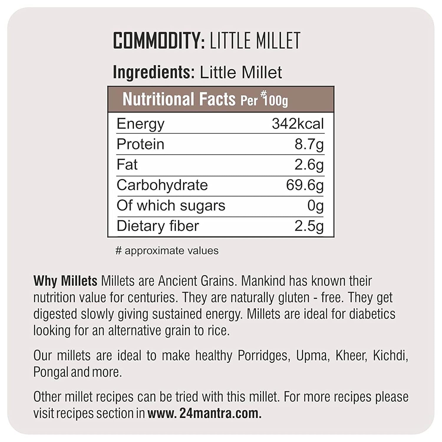 24 Mantra Organic Little Millet - diocart