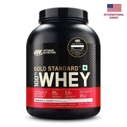 Optimum Nutrition Gold Standard 100% Whey Protein Powder (Cookies & Cream)-2.27 kg