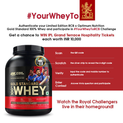 Optimum Nutrition Gold Standard 100% Whey Protein Powder (Double Rich Chocolate)-2.27 kg