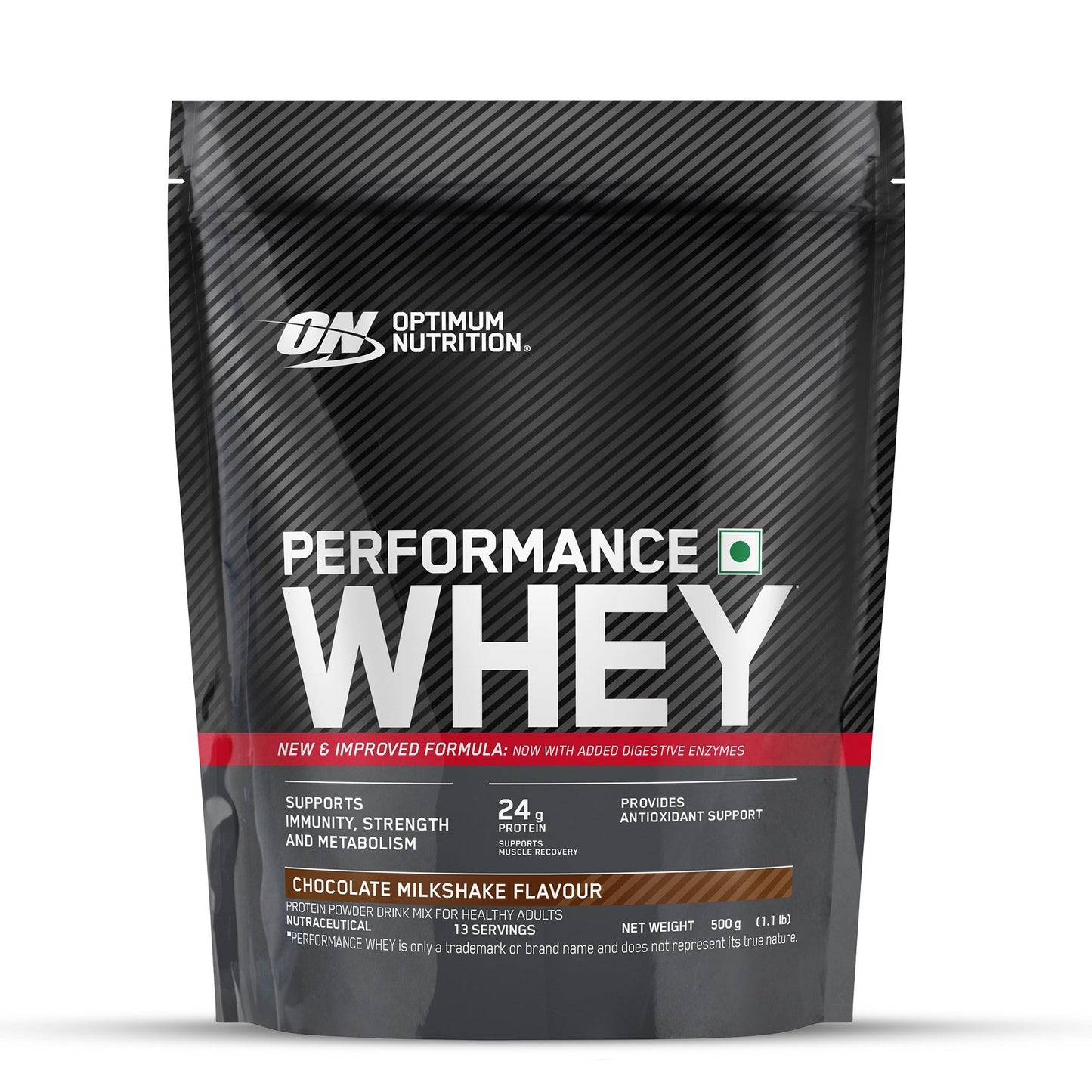 Optimum Nutrition Performance Whey Protein Powder (Chocolate Milkshake)-500 gm