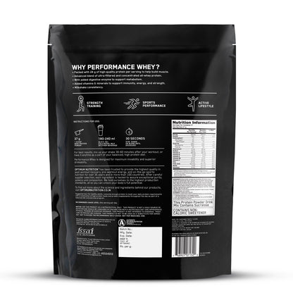 Optimum Nutrition Performance Whey Protein Powder (Chocolate Milkshake)-1 kg
