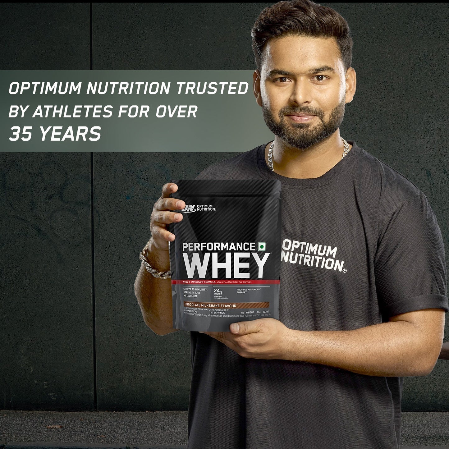 Optimum Nutrition Performance Whey Protein Powder (Chocolate Milkshake)-1 kg