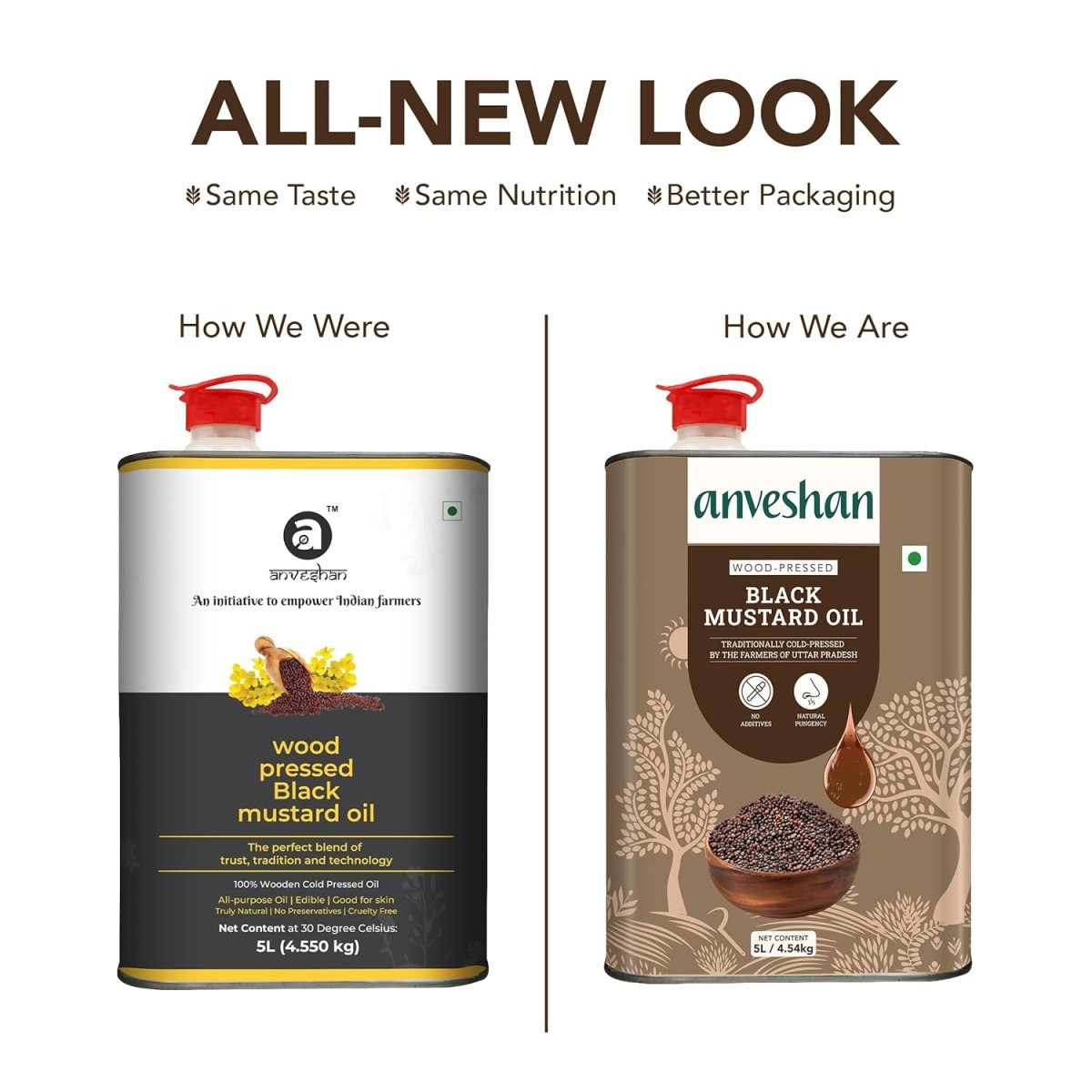 Anveshan Wood Pressed Black Mustard Oil