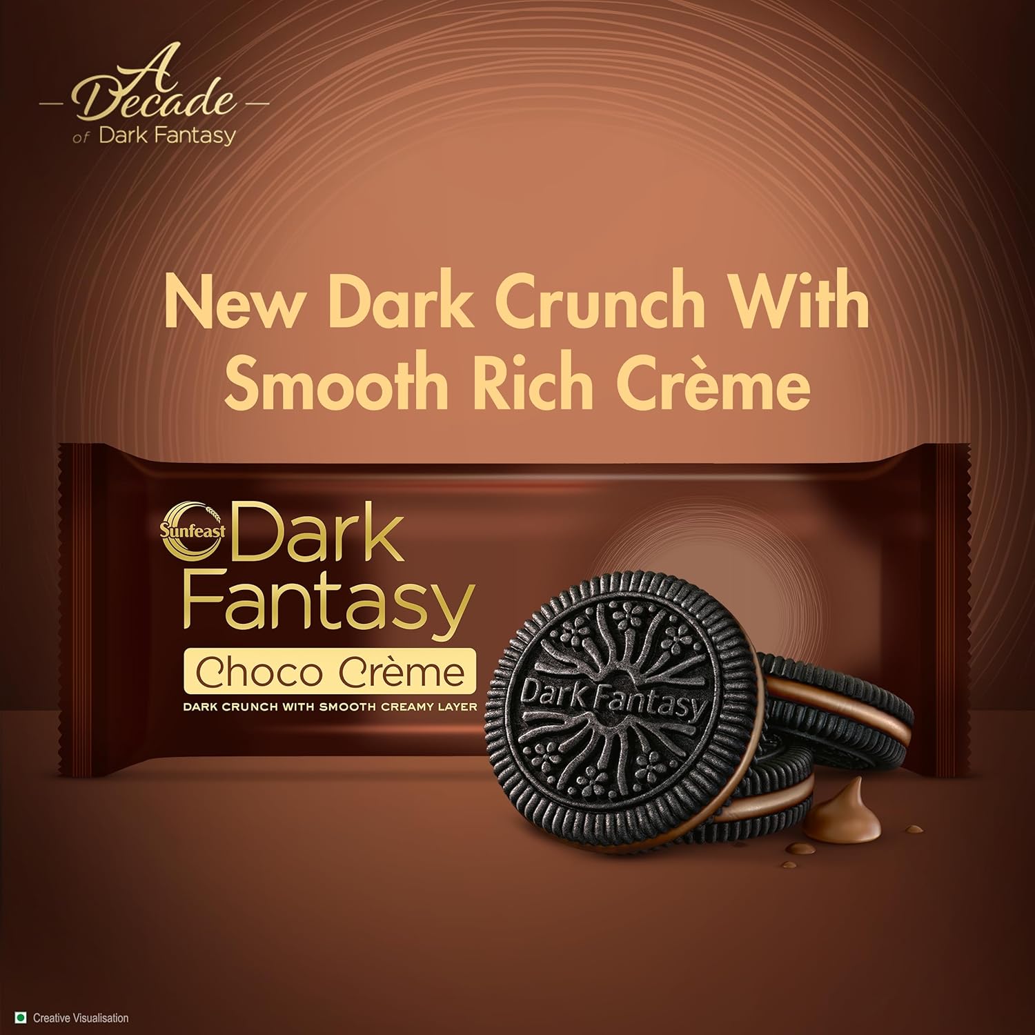 Sunfeast Dark Fantasy Sandwich Creme Dark Crunch With Choco Creme - Distacart