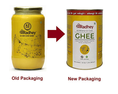 Shreeradhey A2 Bilona Gir Cow Ghee | Bilona Ghee 100% Pure | Churned From Curd | Homemade Organic Authentic Cow Ghee