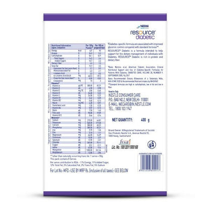 Nestle Resource Diabetic Protein Powder - Vanilla Flavor - Distacart