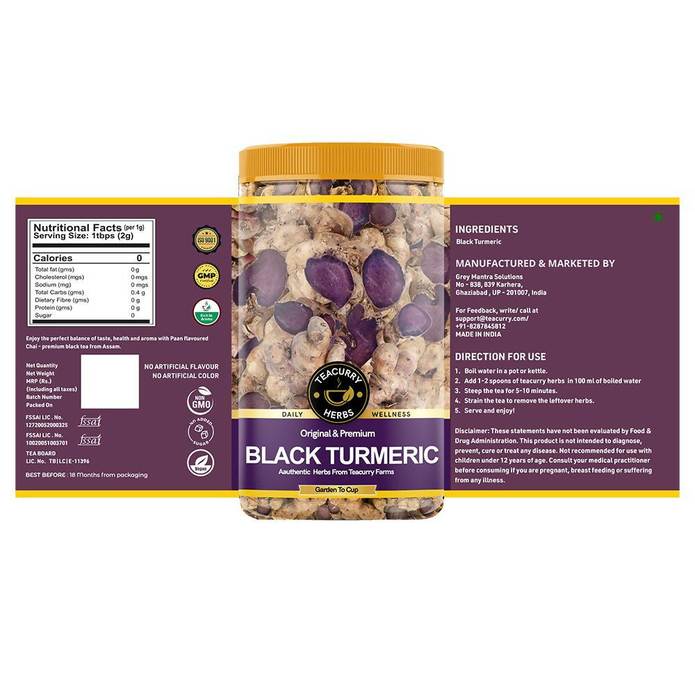 Teacurry Organic Black Turmeric Sticks - Distacart