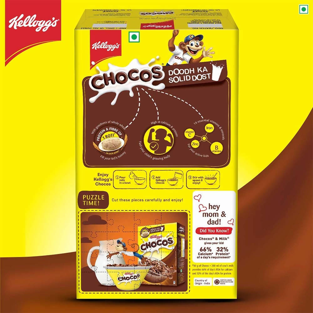 Kellogg's Chocos For Kids, Multigrain Energy, More Chocolatey, Kids Breakfast Cereal