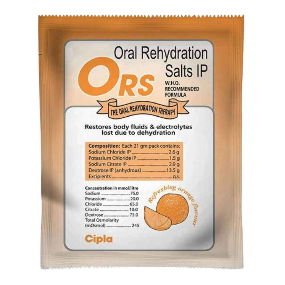 Cipla Ors Prolyte Sachet Orange Flavor - diocart