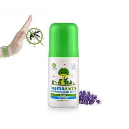 Mamaearth Natural Anti Mosquito Body Roll On For Kids with Citronella Eucalyptus & Lemongrass Oil