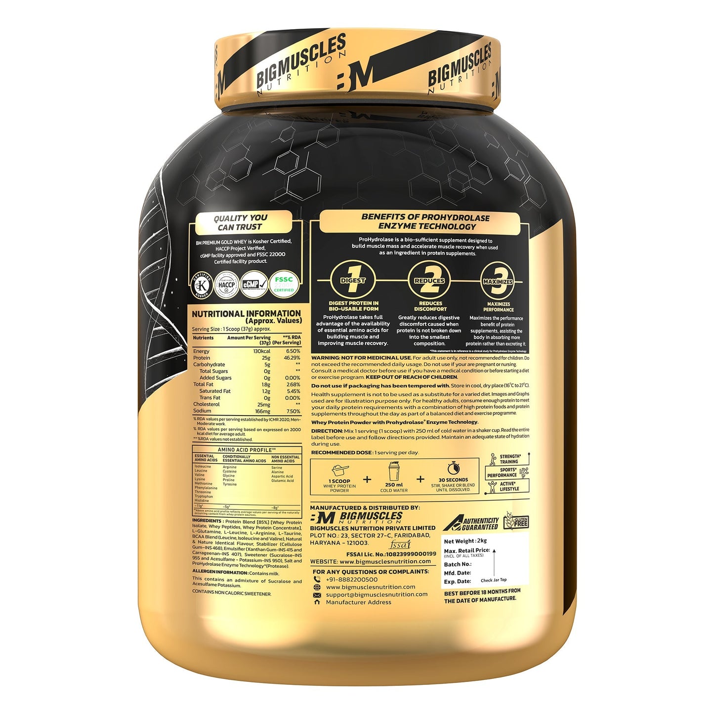 Big Muscles Nutrition Premium Gold Whey Protein
