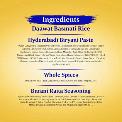 Daawat Biryani Kit Hyderabadi - Authentic Recipe - Distacart