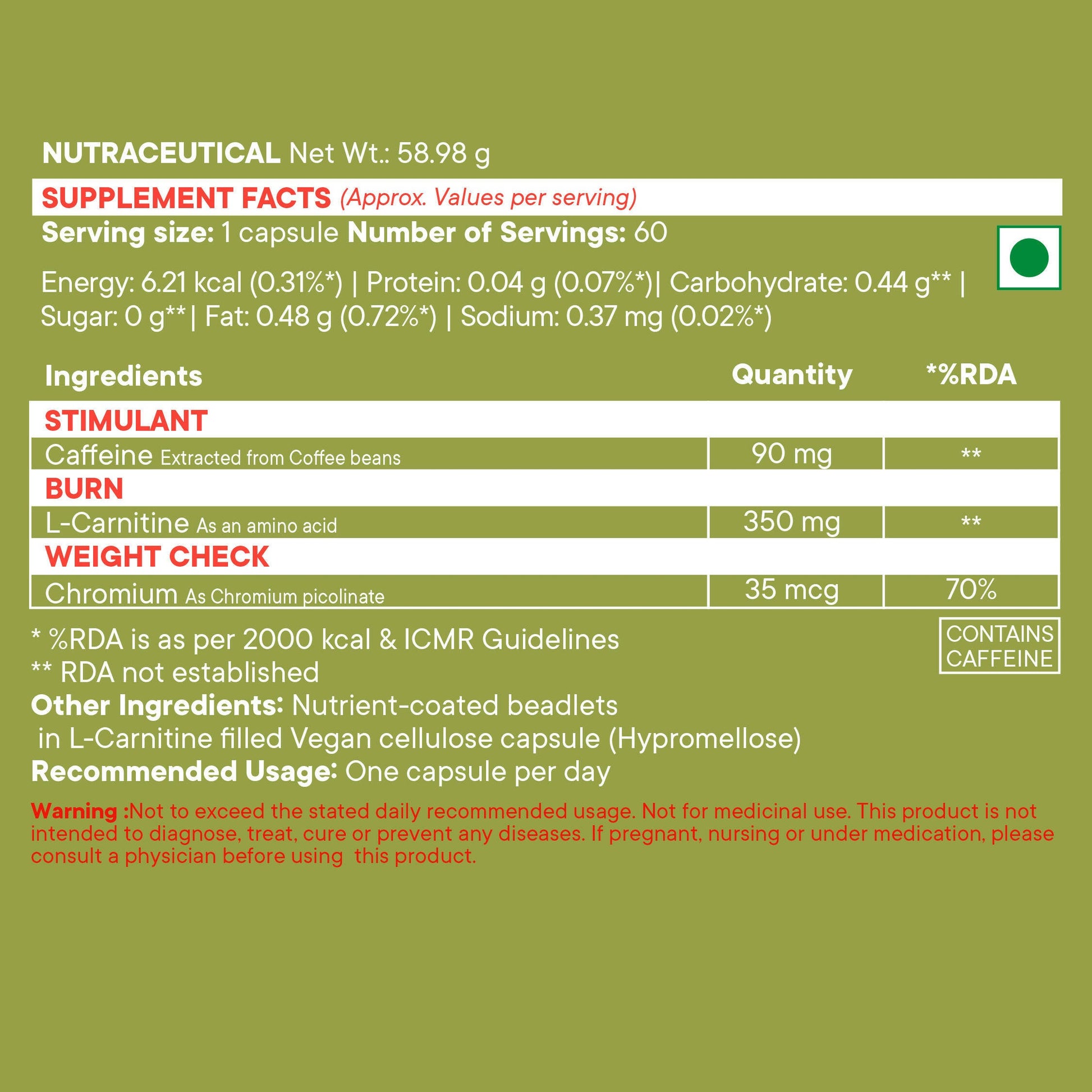 Wellbeing Nutrition Slow | Burn Capsules - Distacart