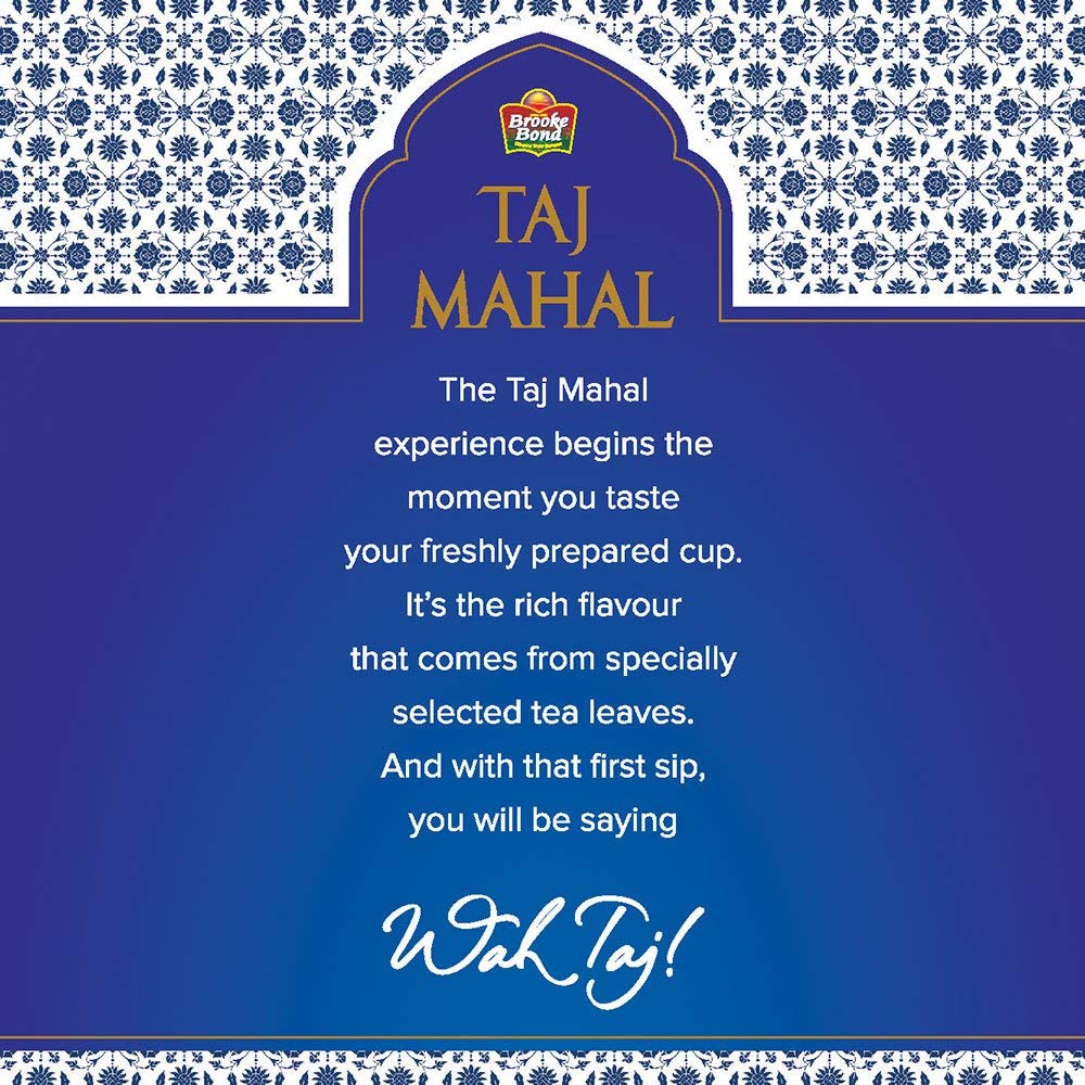 Brooke Bond Taj Mahal Tea - India's Premium Chai, Rich & Flavourful Tea
