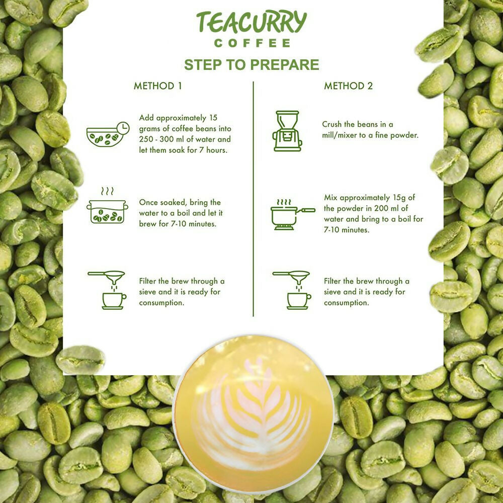 Teacurry Arabica Green Coffee Bean (Raw Whole Beans, 100% Arabica, Unroasted) - Distacart