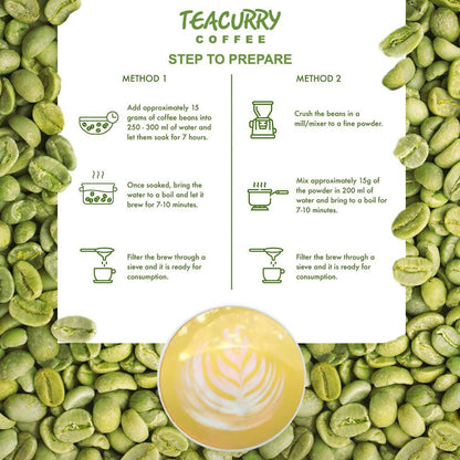 Teacurry Arabica Green Coffee Bean (Raw Whole Beans, 100% Arabica, Unroasted) - Distacart