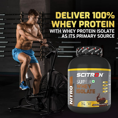 Scitron Super Whey Isolate Protein Powder - Double Rich Chocolate