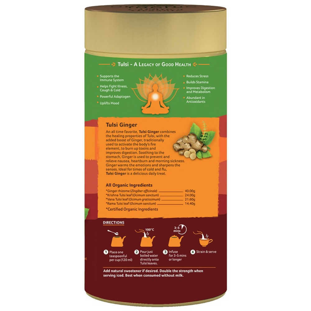 Organic India Tulsi Ginger Green Tea - diocart