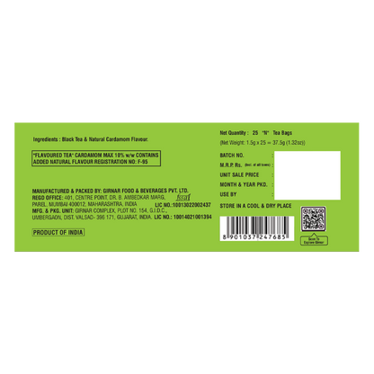 Girnar Black Tea Bags - Elaichi