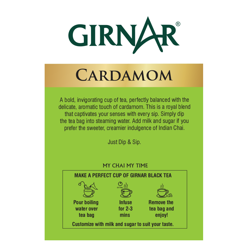 Girnar Black Tea Bags - Elaichi