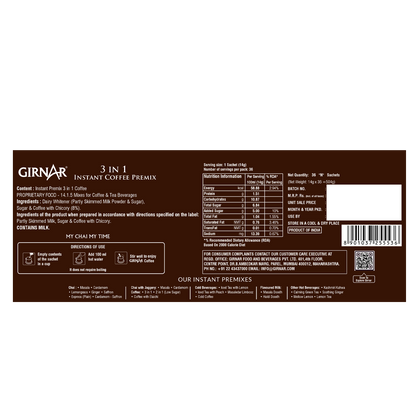 Girnar Instant Premix 3 In 1 Coffee