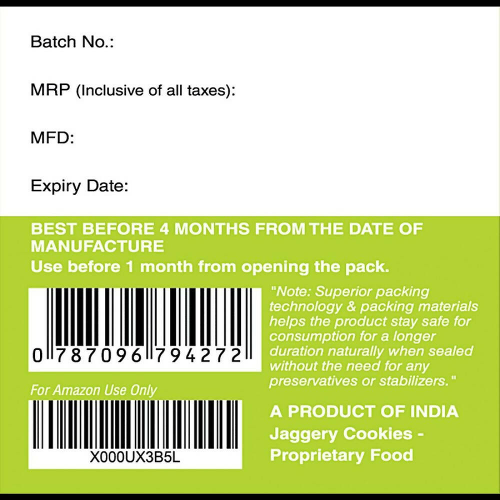 Early Foods Ragi Amaranth Jaggery Millet Cookies - diocart