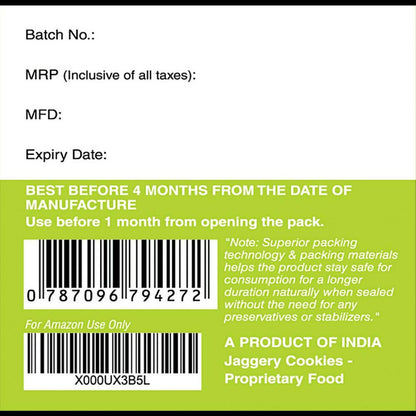 Early Foods Ragi Amaranth Jaggery Millet Cookies - diocart