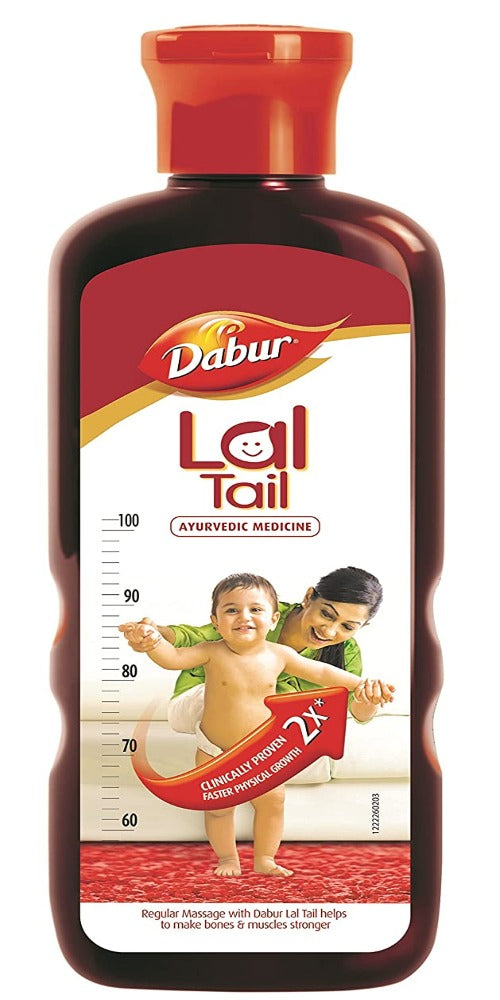 Dabur Lal Tail - Ayurvedic Baby Massage Oil For Baby's Bone, Muscle & Skin Health