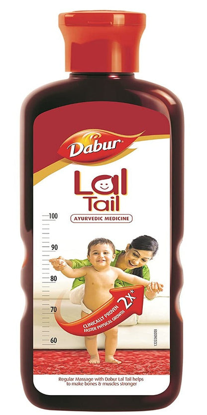 Dabur Lal Tail - Ayurvedic Baby Massage Oil For Baby's Bone, Muscle & Skin Health