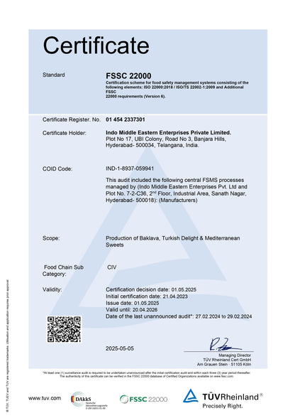 Gourmet Baklava Pista Baklava