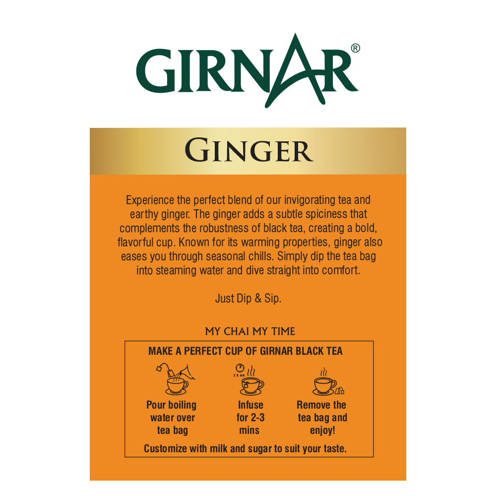 Girnar Black Tea Bags - Adrak