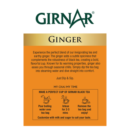 Girnar Black Tea Bags - Adrak