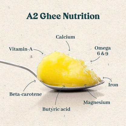 GirOrganic A2 Gir Cow Ghee - Pure A2 Gir Cow Ghee, Organic Grass Fed Ghee