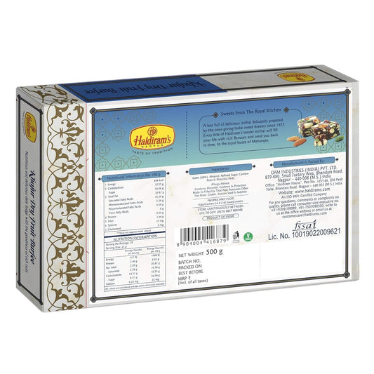 Haldiram's Khajoor Dry Fruit Burfi - Distacart