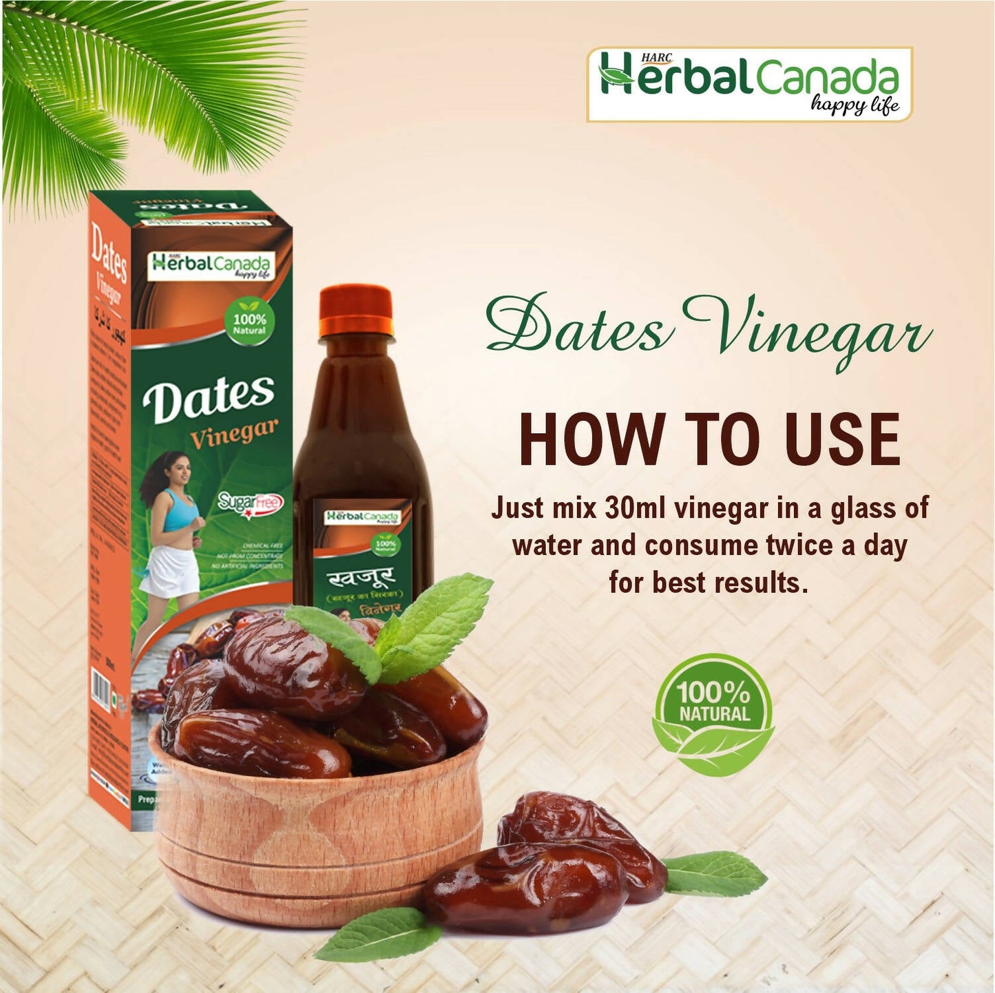Herbal Canada Dates Vinegar - Distacart