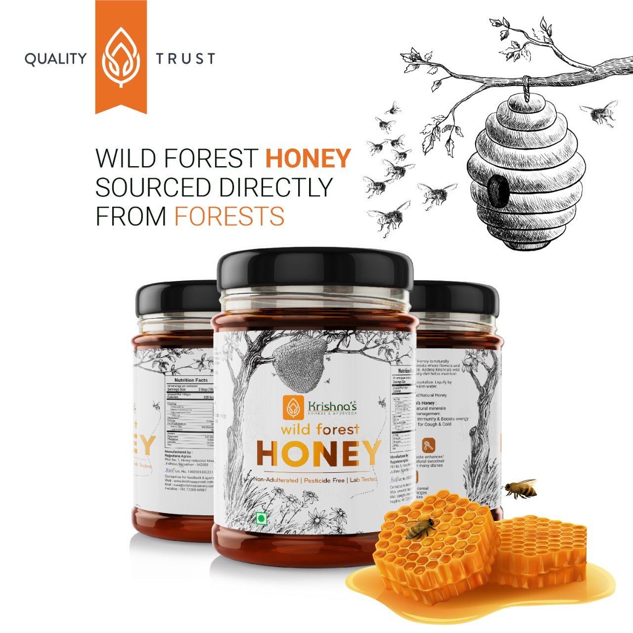Krishna'S Herbal & Ayurveda Pure Wild Forest Honey